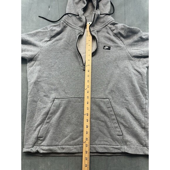 Nike Men’s XL Half Zip Hooded Pullover Sweatshirt Gray 805132-091 Red Tag - Picture 11 of 12